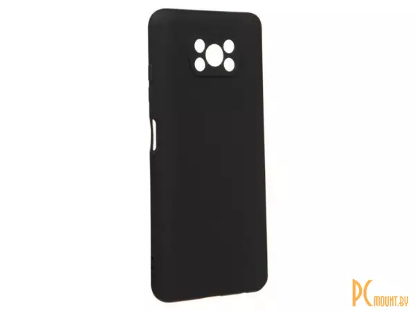 Чехол DF для Xiaomi Poco X3 Silicone Black poOriginal-02 DF poOriginal-02 (black)