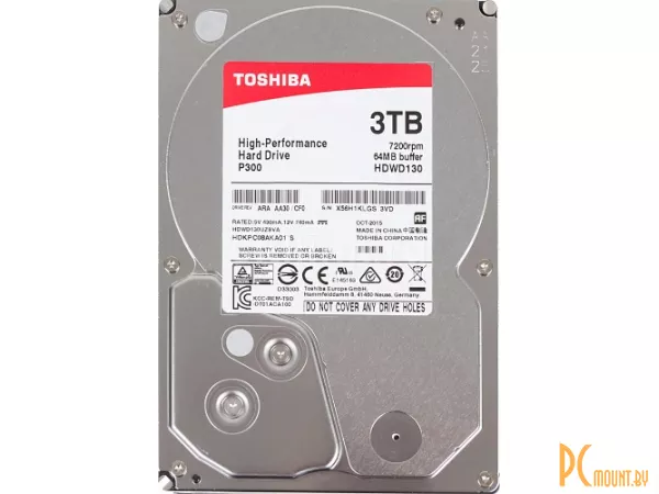 Жесткий диск 3TB Toshiba HDWD130UZSVA SATA-III