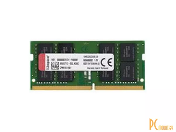 Память для ноутбука SODDR4, 16GB, PC25600 (3200MHz), Kingston KVR32S22D8/16