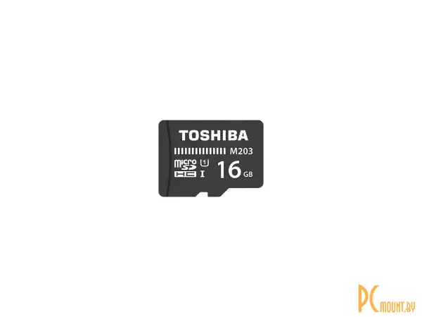 Карта памяти MicroSDHC, 16GB, class 10, UHS-I, Toshiba THN-M203K0160EA